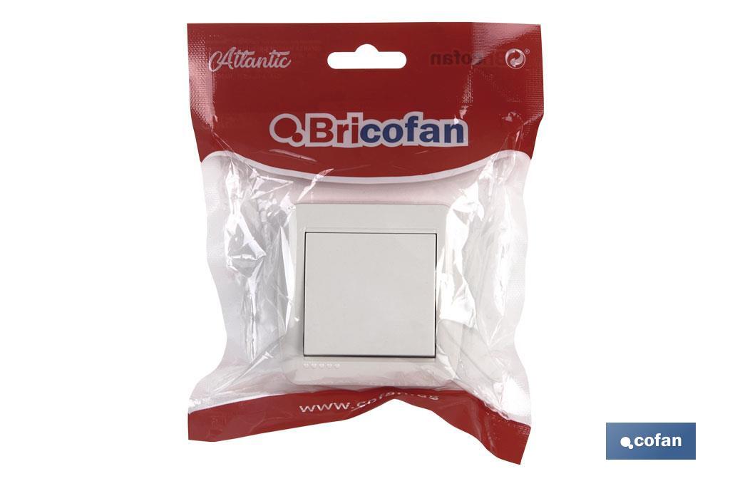 Conmutador - Interruptor de superficie | Modelo Atlantis | Color blanco | 10 A - 250 V - Cofan