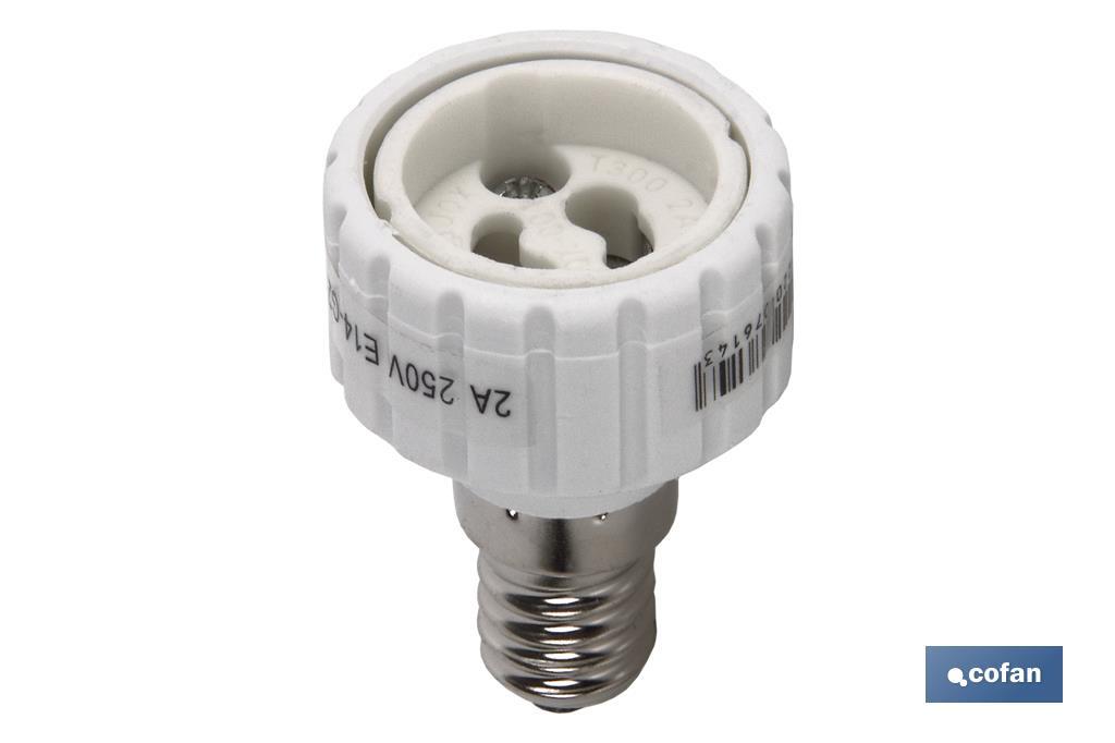 Lamp-holder adapter | From E27 to GU10/GZ10 | 2A - 250V~ - Cofan