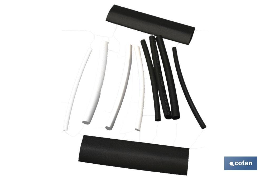 Range of 10 and 18 heat-shrink tubes - 80mm | Several colours | Several diameters - Cofan