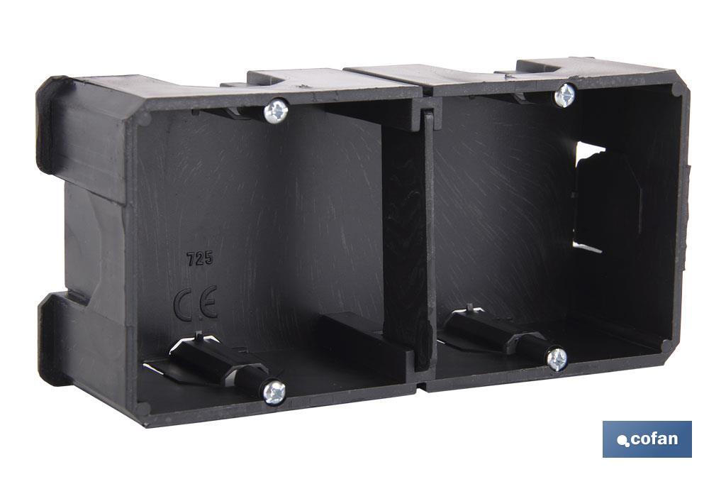 Flush-mounted box for several gangs | Several sizes | Universal and linkable - Cofan