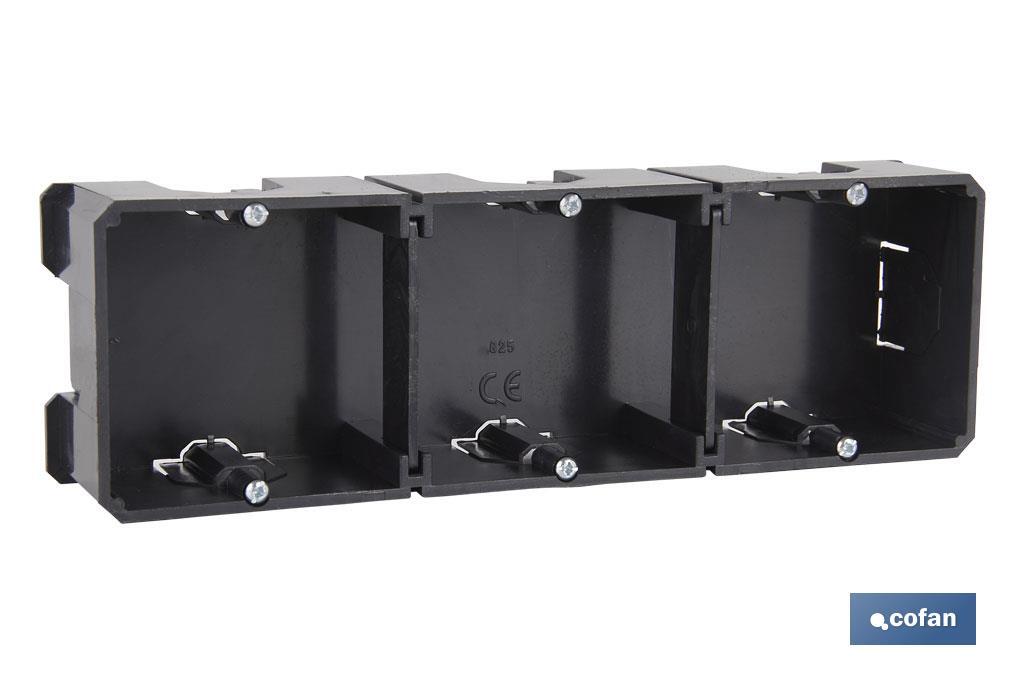 Caja de mecanismos de empotrar para varios elementos | Dispone de varias medidas | Universal y enlazable - Cofan