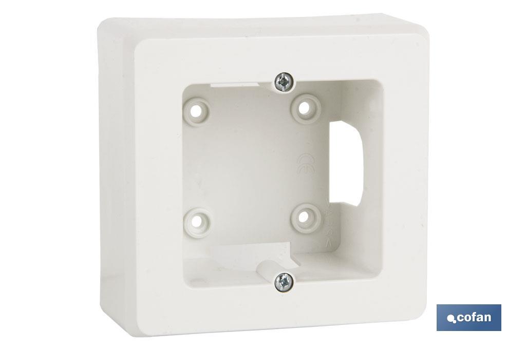 Caja de mecanismos de superficie para 1, 2 y 3 elementos | Disponible en varias medidas | Color blanco - Cofan