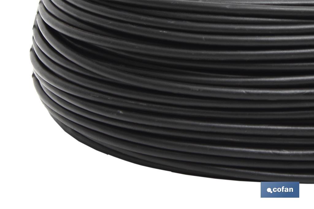 Rollo de Cable Eléctrico H07V-K | Sección de cable de varias medidas | Longitud: 100 m | Color: Negro - Cofan