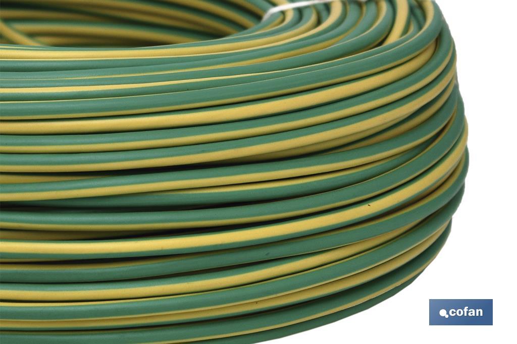 Rollo Cable Eléctrico de 100 m | H07V-K | Sección de cable en varias Medidas | Varios Colores - Cofan
