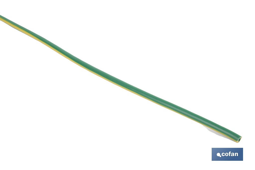 Rollo Cable Eléctrico de 100 m H07V-K | Sección de cable en varias medidas | Color: Verde - Cofan