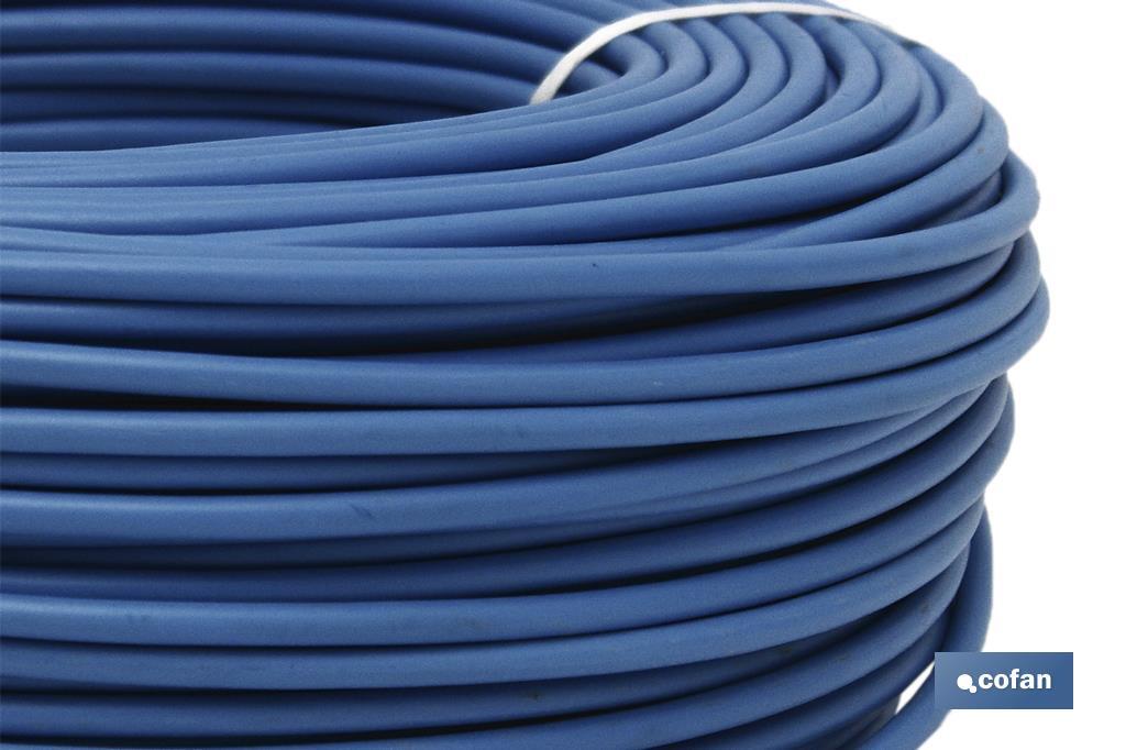 Rollo Cable Eléctrico de 100 m | H07V-K | Sección de cable de varias medidas | Color: Azul - Cofan
