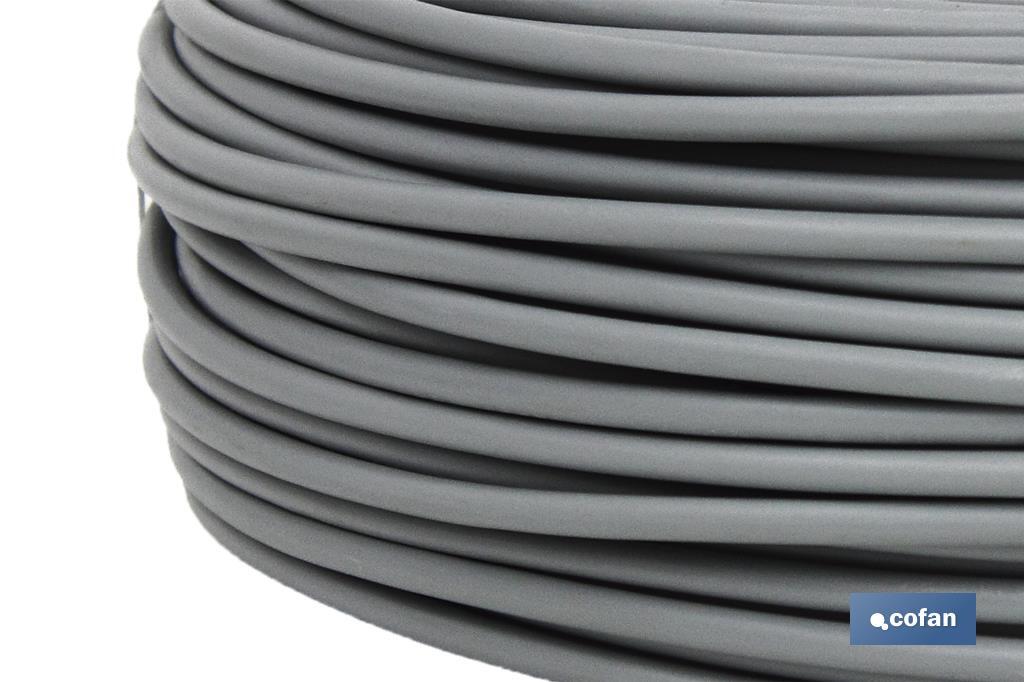 Rollo Cable Eléctrico H07V-K de 100 m | Sección de cable de varias medidas | Color: Gris - Cofan