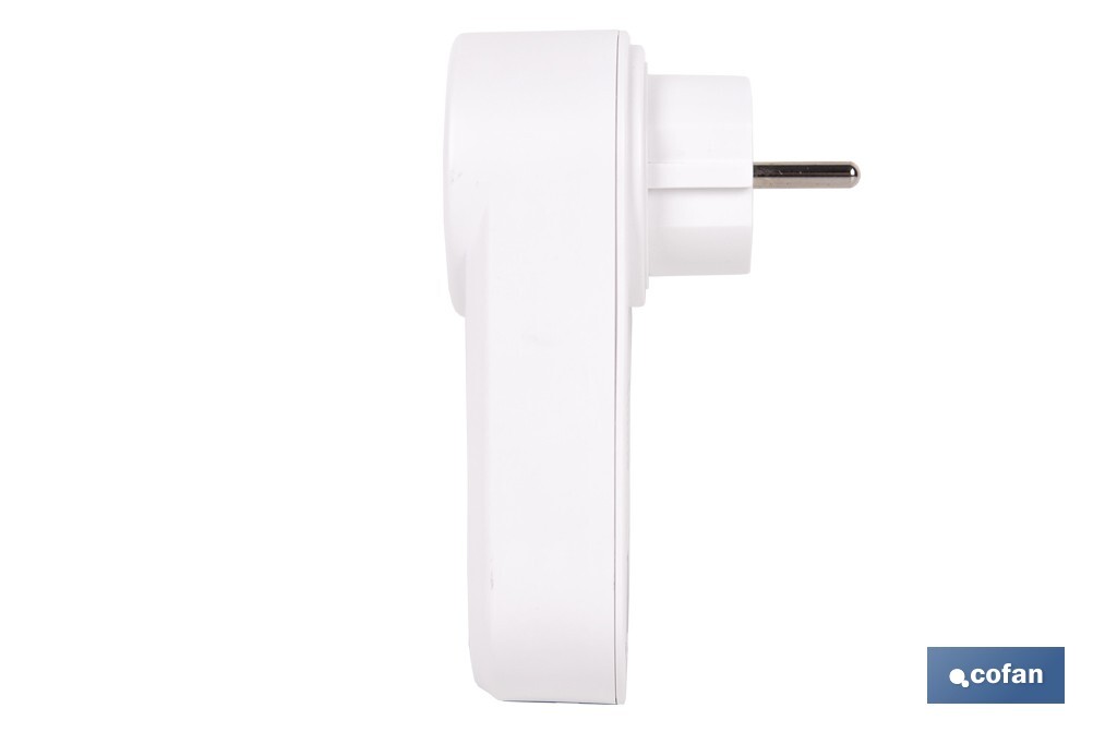 Enchufe inteligente con USB y tipo C | Conexión WiFi y Bluetooth | Aplicación: Smart Life o Tuya | Compatible con Alexa y Google | Control remoto, temporizador y protección infantil - Cofan