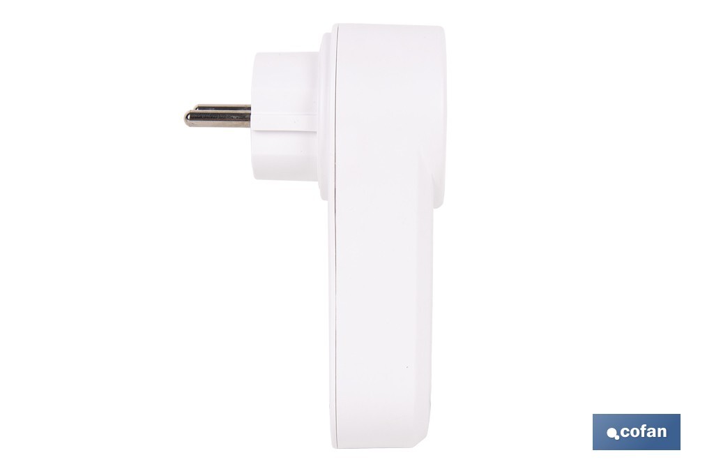 Enchufe inteligente con USB y tipo C | Conexión WiFi y Bluetooth | Aplicación: Smart Life o Tuya | Compatible con Alexa y Google | Control remoto, temporizador y protección infantil - Cofan
