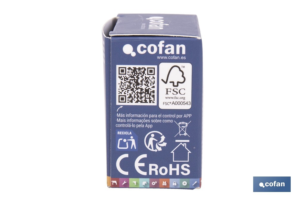 Relé individual WiFi inteligente | Automatiza interruptores o enchufes | Funcionamiento con aplicación Smart Life o Tuya | Compatible con Alexa y Google | 16 A/3520 W | Conectividad WiFi - Cofan