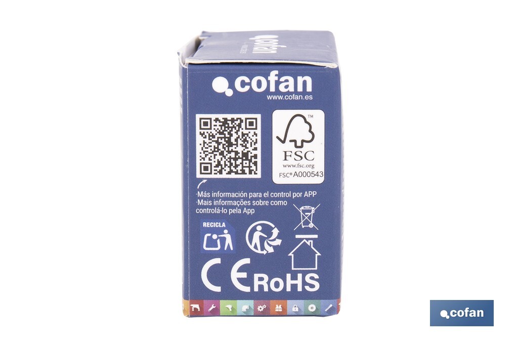 Relé inteligente de 2 interruptores WiFi | Aplicación: Smart Life o Tuya | Conectividad WiFi + Bluetooth | Para luces de hasta 10 A/150 W | Compatible con Alexa y Google - Cofan
