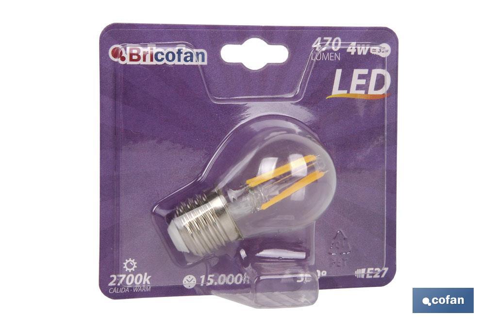 SPHERICAL LED BULB E27 FILAMENT - Cofan