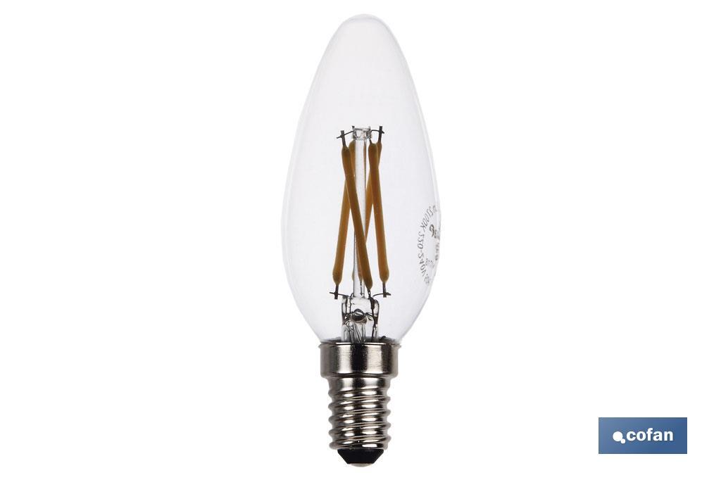 CANDLE LED BULB WITH FILAMENT - Cofan