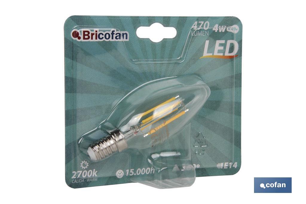 CANDLE LED BULB WITH FILAMENT - Cofan