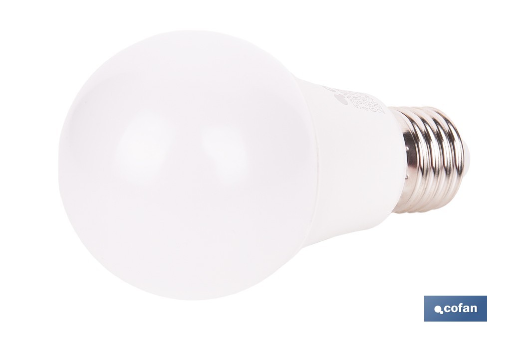 Bombillas LED classic E27 de luz fría (6500 K) | Ahorro de energía y larga duración 15.000 h de vida | Ángulo de apertura de 180° - Cofan