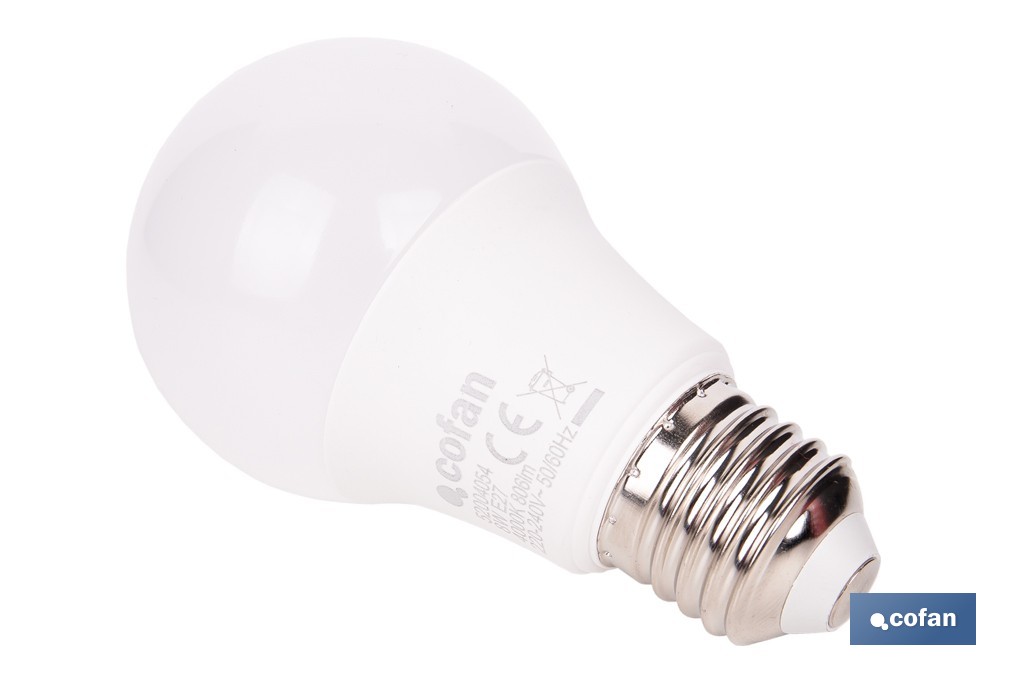 Bombillas LED classic E27 de luz neutra (4.000 k) | Ahorro de energía y larga duración 15.000 h de vida | Ángulo de apertura de 180° - Cofan