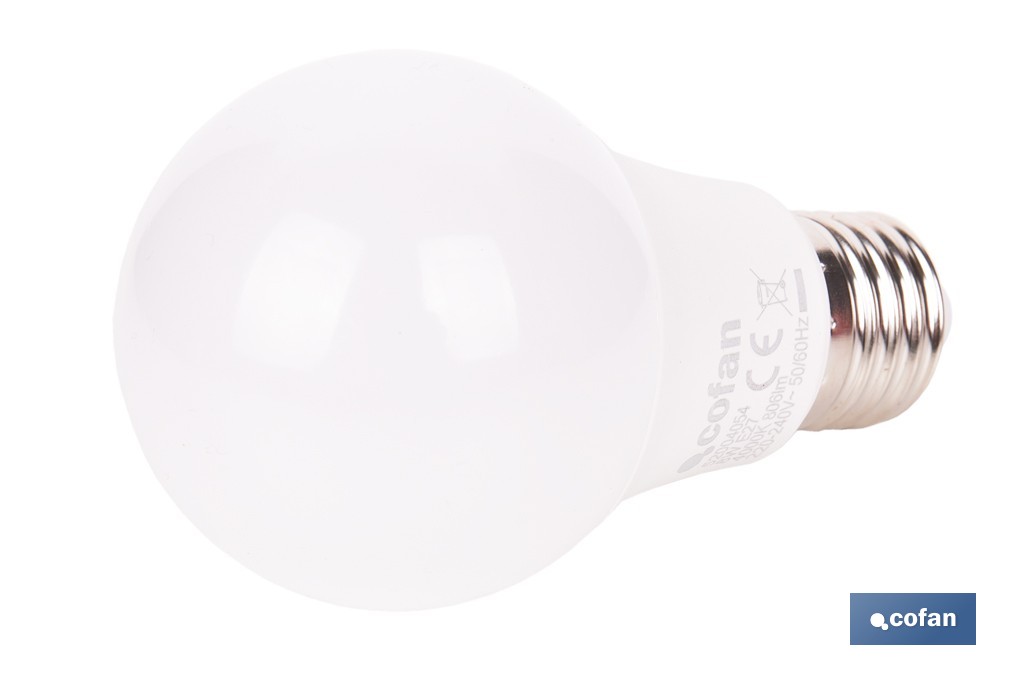Bombillas LED classic E27 de luz neutra (4.000 k) | Ahorro de energía y larga duración 15.000 h de vida | Ángulo de apertura de 180° - Cofan