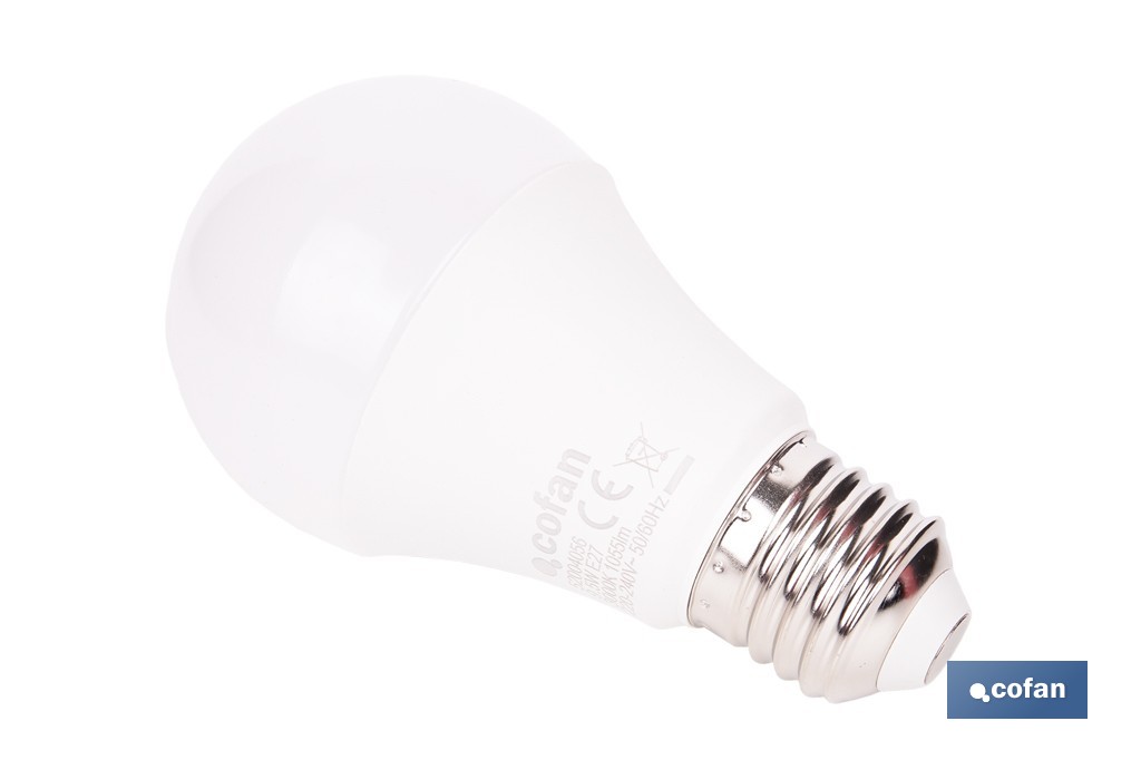 Bombillas LED classic E27 de luz cálida (3000 K) | Ahorro de energía y larga duración 15.000 h de vida | Ángulo de apertura de 180° - Cofan