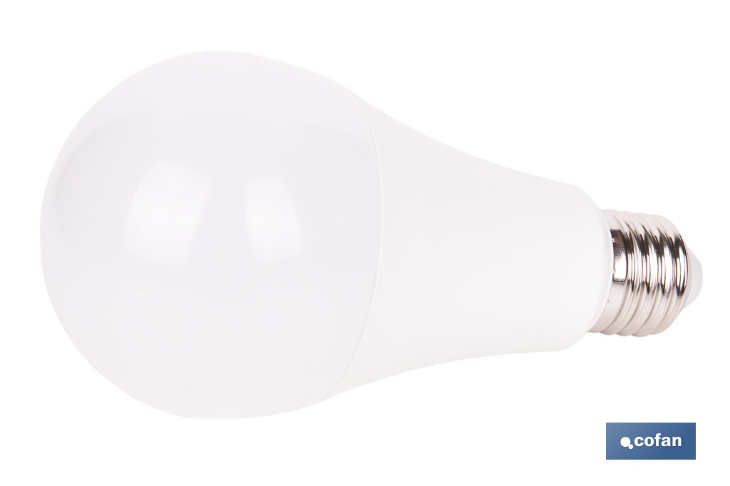 Bombillas LED classic E27 de luz cálida (3000 K) | Ahorro de energía y larga duración 15.000 h de vida | Ángulo de apertura de 180° - Cofan