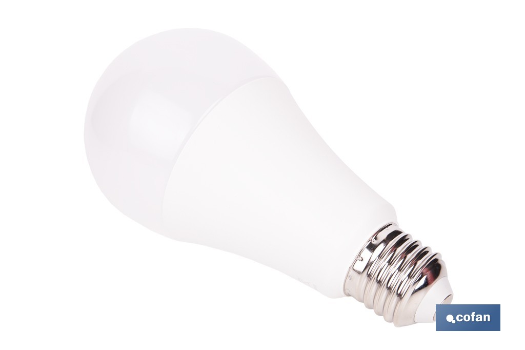 Bombillas LED classic E27 de luz neutra (4.000 k) | Ahorro de energía y larga duración 15.000 h de vida | Ángulo de apertura de 180° - Cofan
