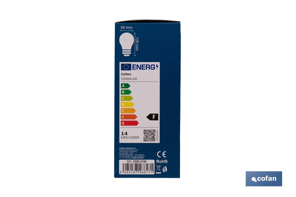 Bombillas LED regulable E27 14 W 1521 lúmenes | 5 CCT regulable, ahorro de energía y larga duración | Pack de 3 bombillas - Cofan