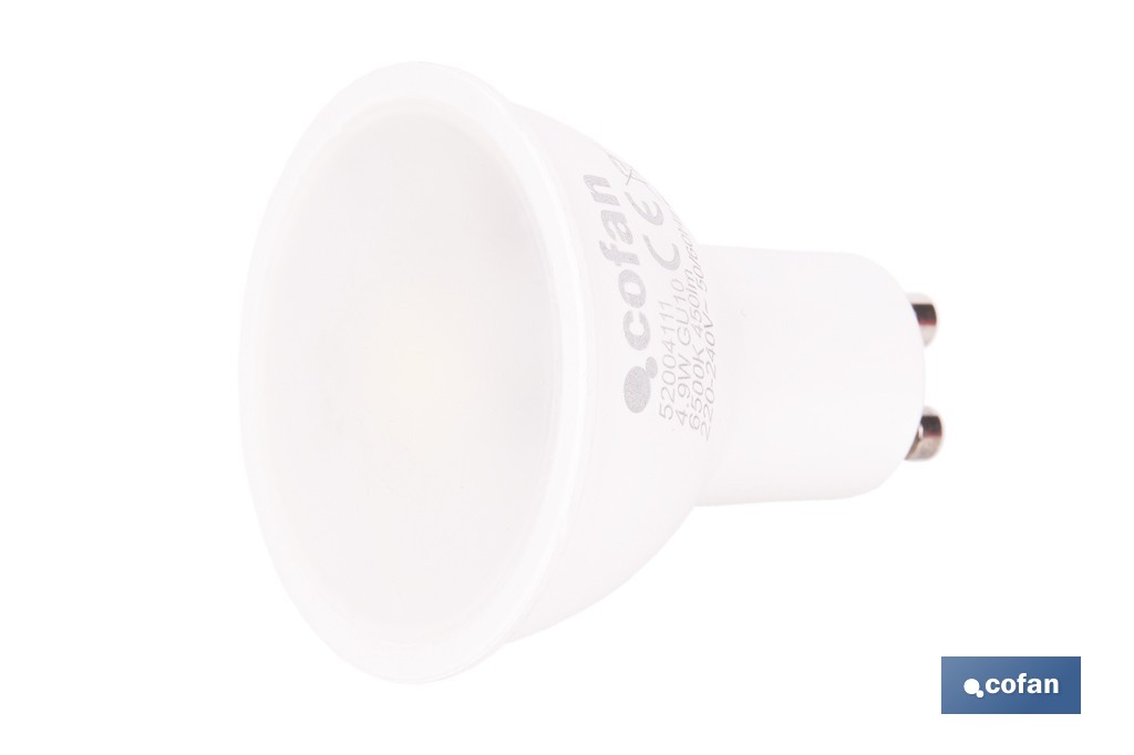Bombillas LED GU10 de 4,9 W y 450 lúmenes | Ahorro de energía y larga duración 15.000 h de vida | Disponibles en 2 temperaturas de color - Cofan