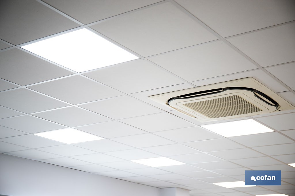 Panel LED empotrable backlight 36 W 3600 lúmenes con luz fría 6500 K | Ahorro de energía y larga duración 30 000 h de vida | Medidas 59,5 x 59,5 cm - Cofan