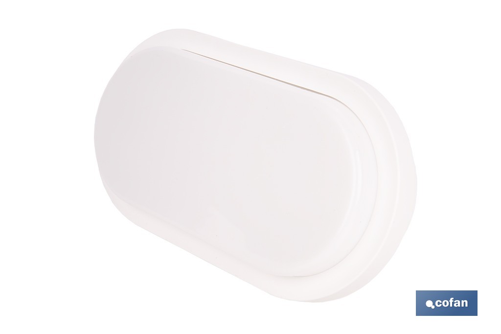 Luminaria LED 10 W 1200 lúmenes con luz neutra 4000 K IP65 | Ahorro de energía y larga duración 30.000 h de vida | Eficiencia energética E - Cofan