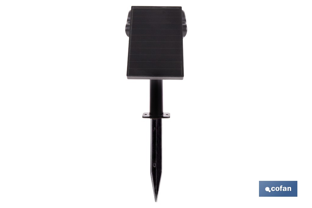 Pack de 4 apliques solares LED con sensor | Instalación en pared o suelo | Dos modos de iluminación | 3000 K, batería 3,7 V, 1500 mAh - Cofan