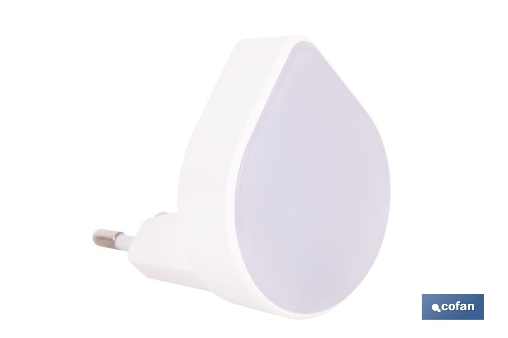 Lámpara LED quitamiedos con sensor de luz regulable. Luz nocturna infantil automática IP20 - Cofan