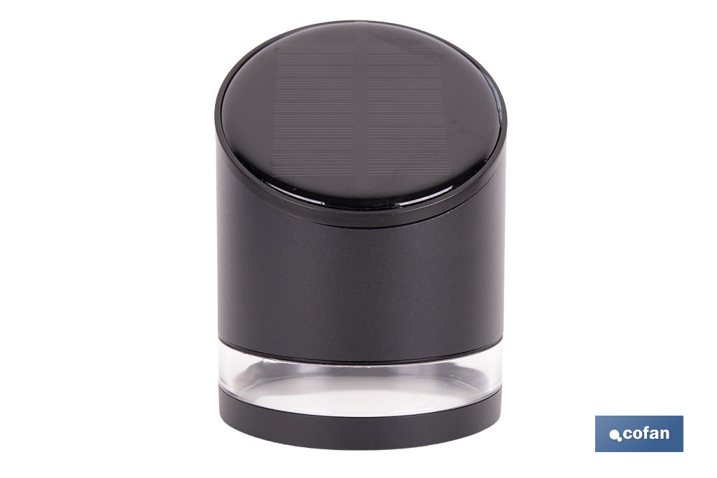 Aplique de pared LED solar exterior | Sensor crepuscular, 3000 K, 70 lm | Disponible en diferentes colores - Cofan