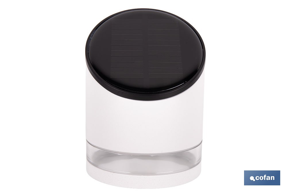 Aplique de pared LED solar exterior | Sensor crepuscular, 3000 K, 70 lm | Disponible en diferentes colores - Cofan