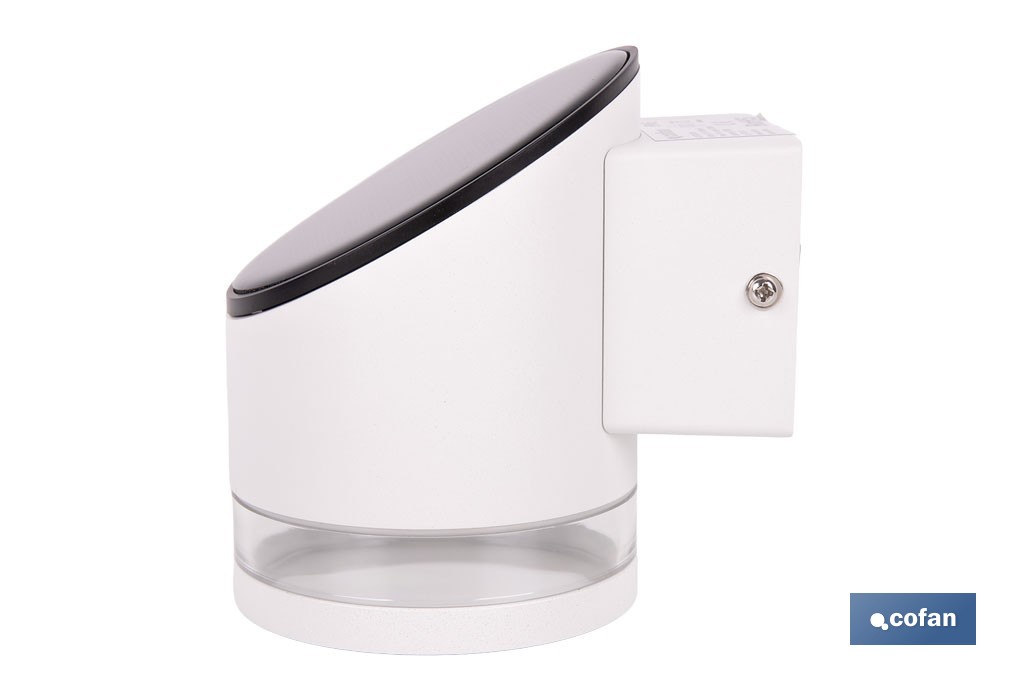 Aplique de pared LED solar exterior | Sensor crepuscular, 3000 K, 70 lm | Disponible en diferentes colores - Cofan