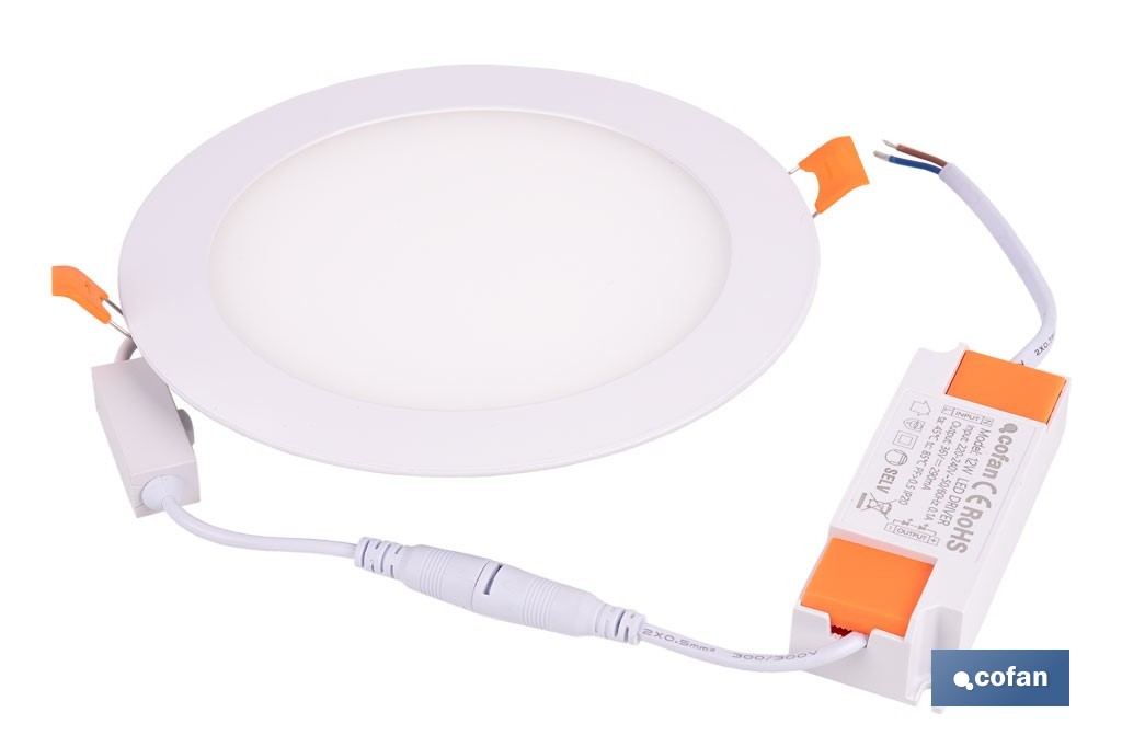 Downlights LED empotrables ultrafinos | Iluminación regulable Tecnología CCT | Disponibles en diferentes medidas y potencias - Cofan