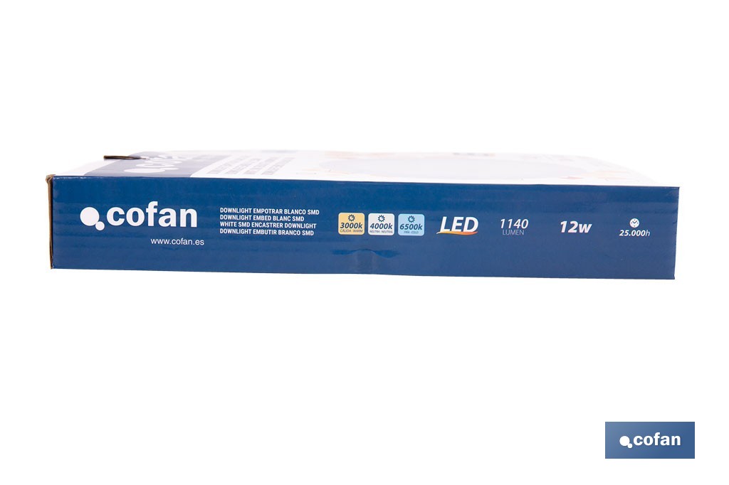 Downlights LED empotrables ultrafinos | Iluminación regulable Tecnología CCT | Disponibles en diferentes medidas y potencias - Cofan