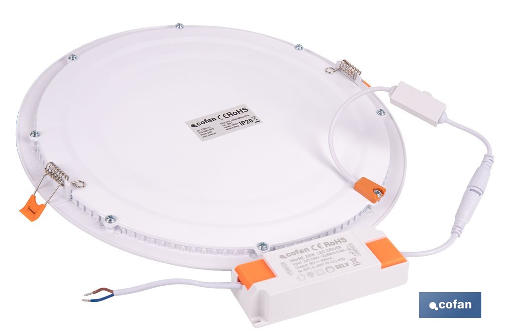 Downlights LED empotrables ultrafinos | Iluminación regulable Tecnología CCT | Disponibles en diferentes medidas y potencias - Cofan