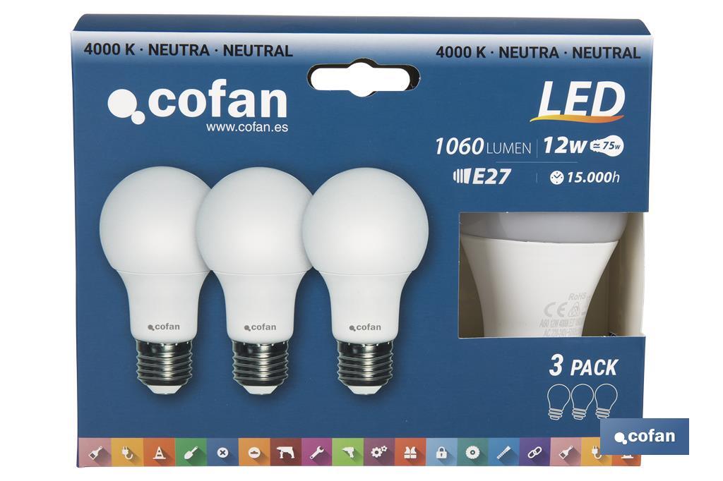 Pack of 3 Classic LED bulbs  - Cofan