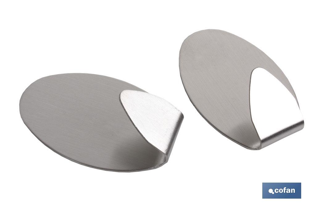 Oval stainless steel self-adhesive hanger (large) - Cofan