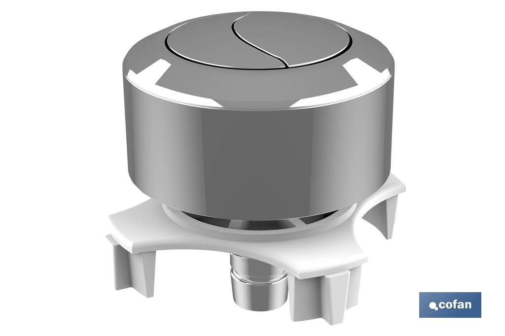 Pulsante con scarico doppio | Modello Eume | Realizzato in ABS | È dotato di due pulsanti - Cofan