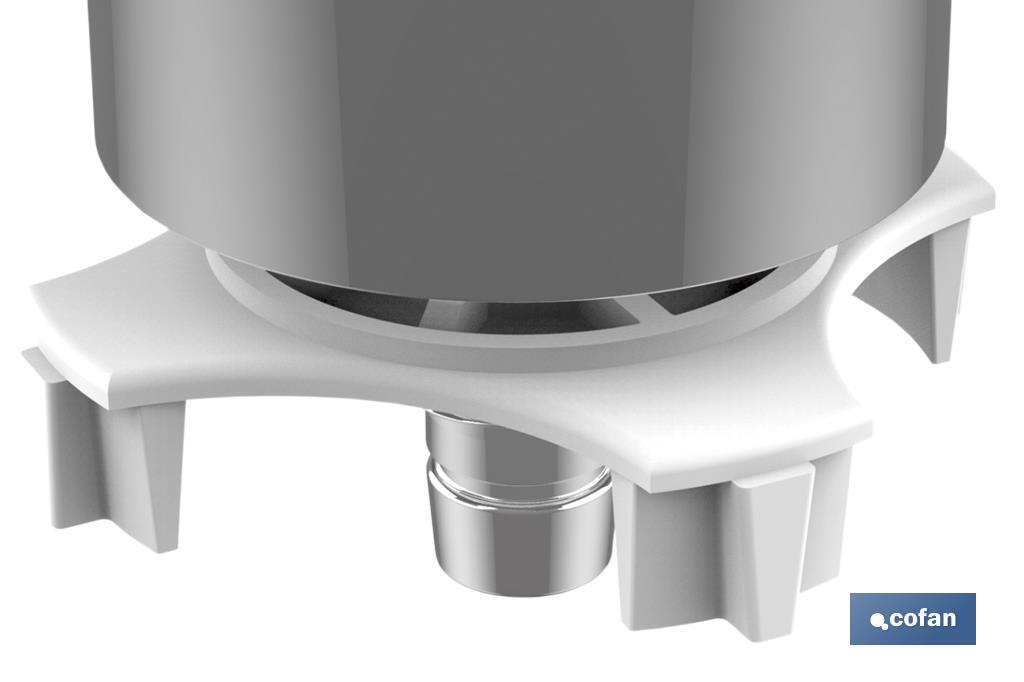 Pulsante con scarico doppio | Modello Eume | Realizzato in ABS | È dotato di due pulsanti - Cofan