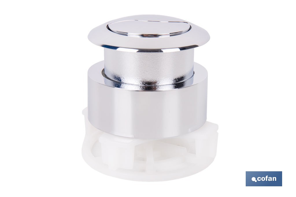 Pulsador de doble descarga para inodoro | Sistema Dual Flush y ahorro de agua | Compatible con descargador modelo Tambre - Cofan