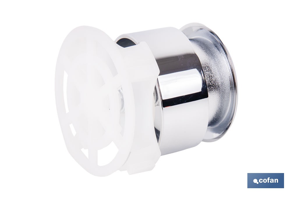 Pulsador de doble descarga para inodoro | Sistema Dual Flush y ahorro de agua | Compatible con descargador modelo Tambre - Cofan