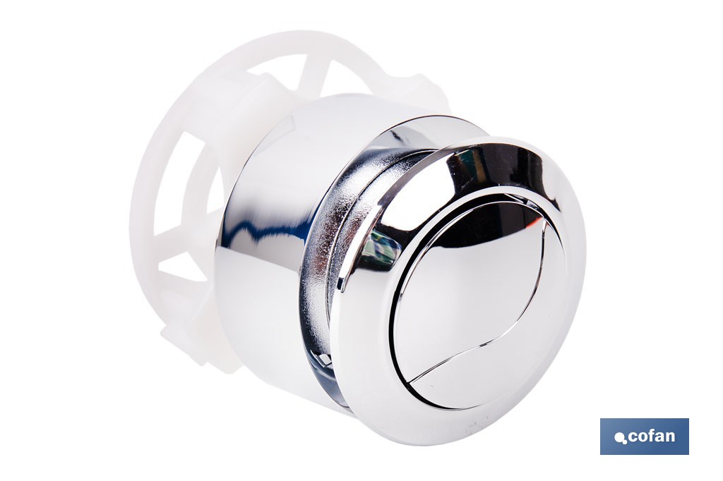 Pulsador de doble descarga para inodoro | Sistema Dual Flush y ahorro de agua | Compatible con descargador modelo Tambre - Cofan