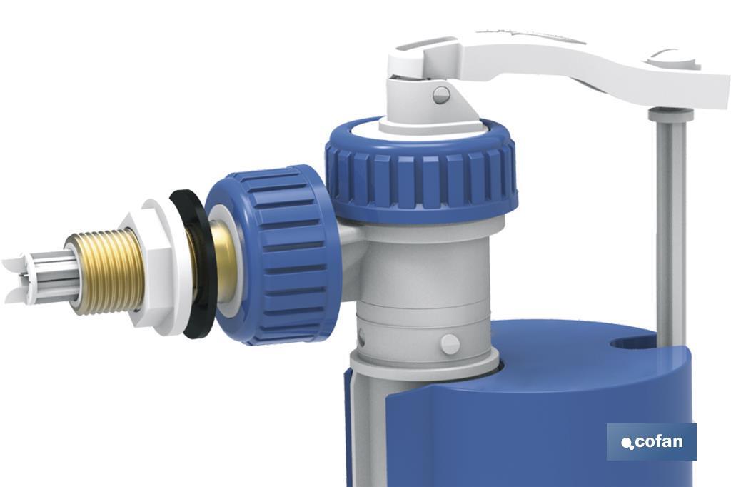 Toilet Fill Valve | Side Entry Fill Valve | Kiev Model | Piston Closure | Manufactured with Plastic Materials - Cofan