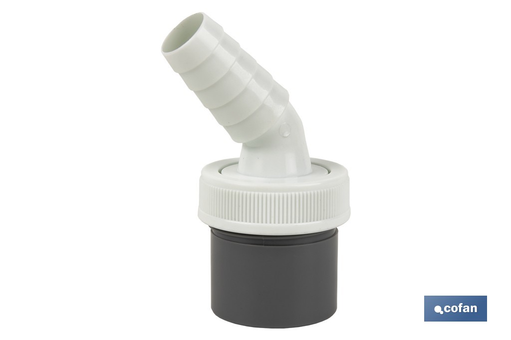 Connector | Size: Ø40mm | With Inlet for Household Appliances | PVC - Cofan