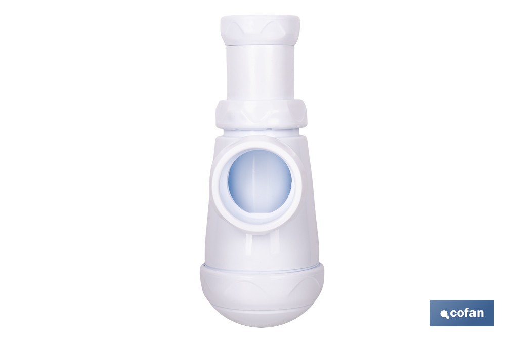 Sifón de botella corto extensible | Salida ajustable de Ø32-40 mm | Adecuado para lavabo | Disponible con diferentes tamaños de racor - Cofan