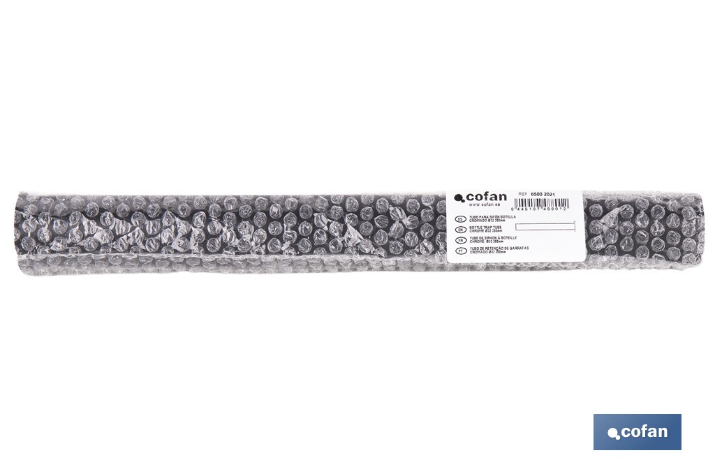 Tubo para sifón botella Ø32 x 300 mm | Tubo de extensión de latón | Disponible en acabado cromado y latón - Cofan