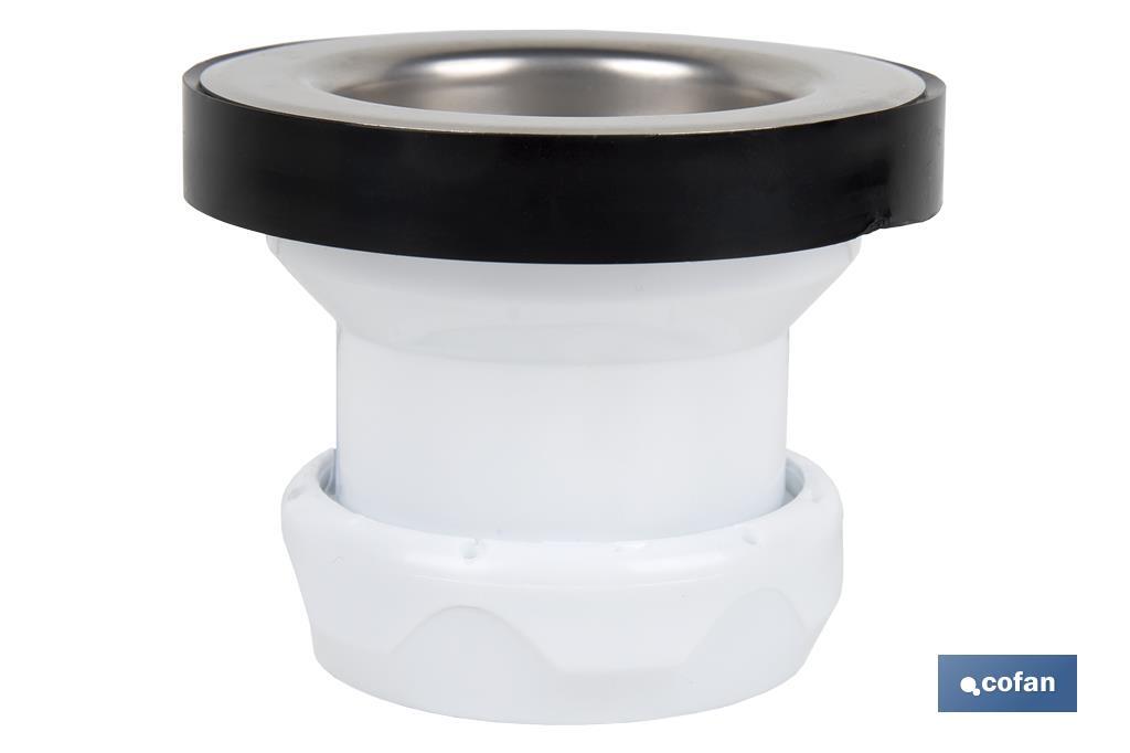 Valve for Basin and Bidet | Polypropylene | Size: 1" 1/4 or 1" 1/2 | Screw, Plug and Chain with Two Rings Included - Cofan