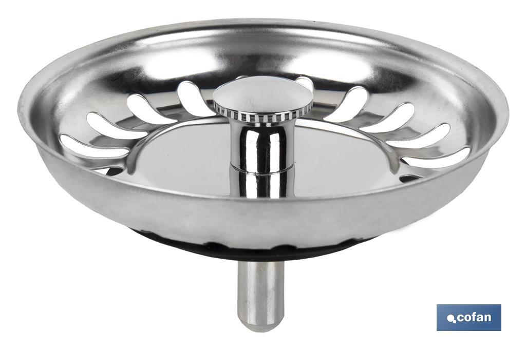 Strainer Plug with Filter | Stainless Steel | Diameter of 80mm - Cofan