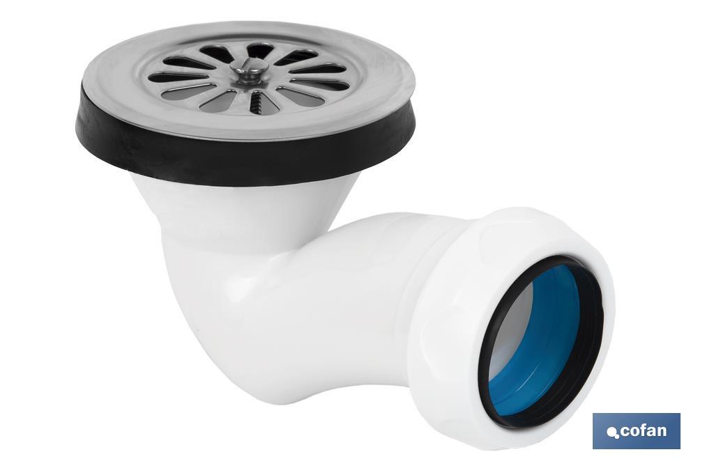 Valve Siphonique pour Receveur de Douche | Orifice de 60 mm | Grille de ø82 mm | Sortie de Ø40 mm - Cofan